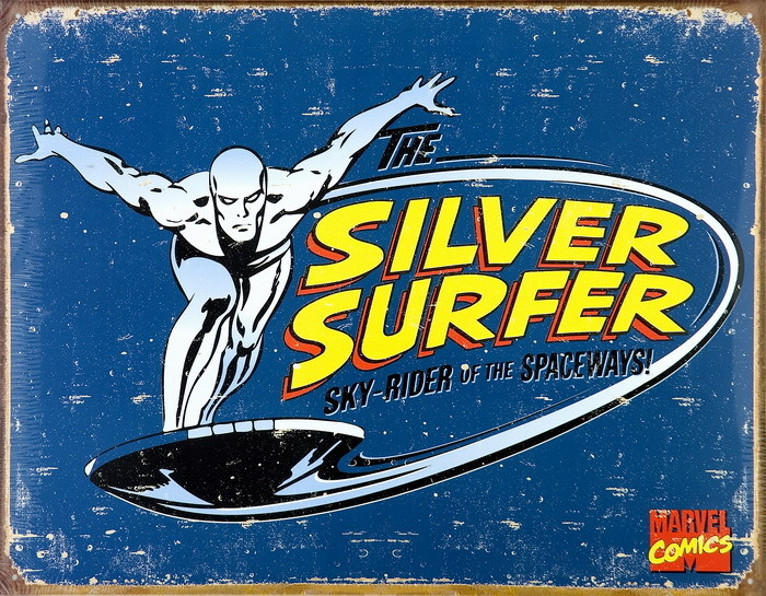 Metallschild VINTAGE SILVER SURFER