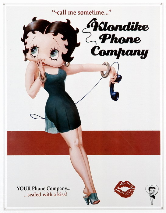 Metallschild BETTY BOOP KLONDIKE
