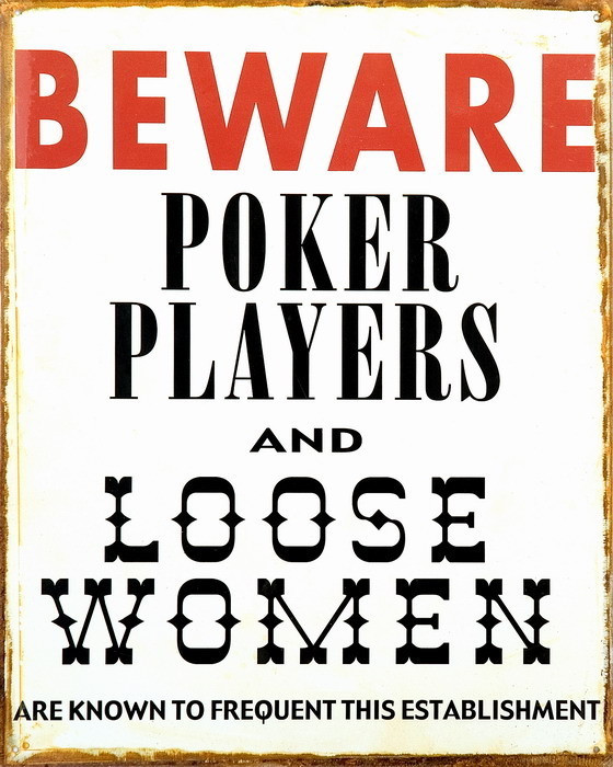 Metallschild POKER PLAYERS