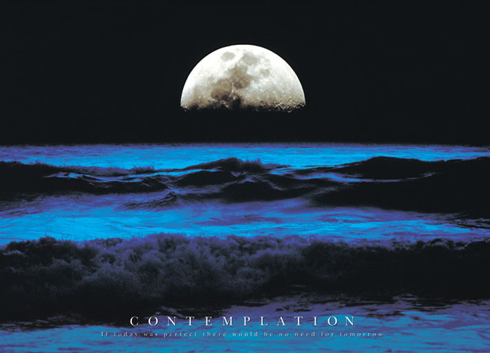 Plakát Conteplation - moon