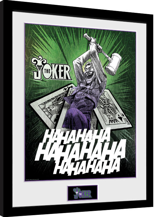 Gerahmte Poster DC Comics - Joker Cards