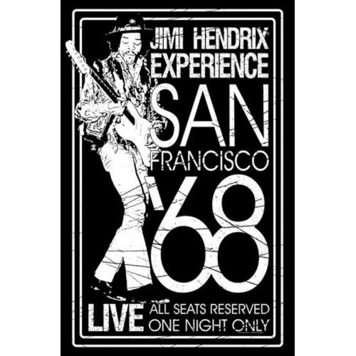Textilposter Jimi Hendrix – San Francisco 68