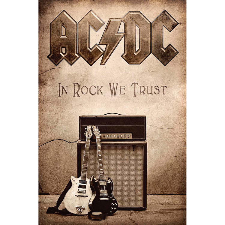 Textielposter AC/DC - In Rock We Trust