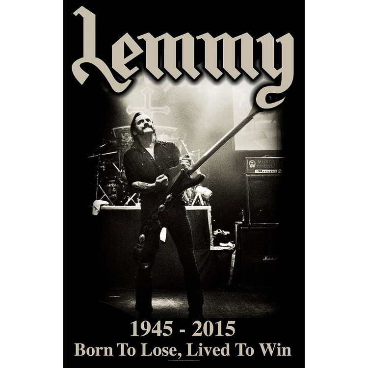Tekstilplakat Lemmy - Lived To Win