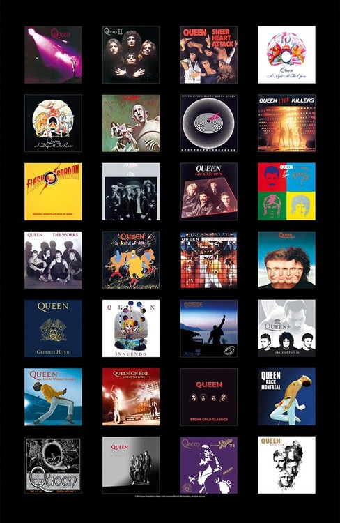 Poster textil Queen - Albums