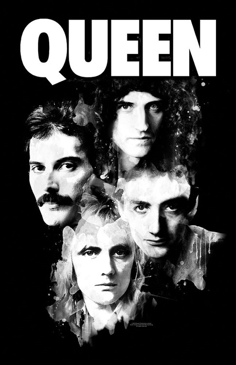 Póster textil Queen - Faces