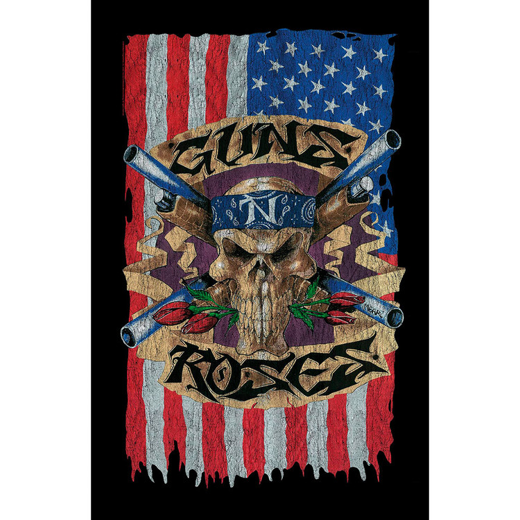 Textilposter Guns N Roses - Flag