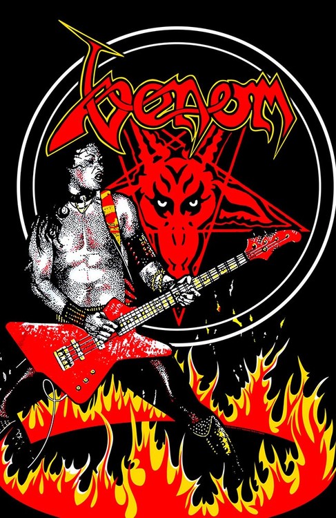 Textielposter Venom - Cronos In Flames