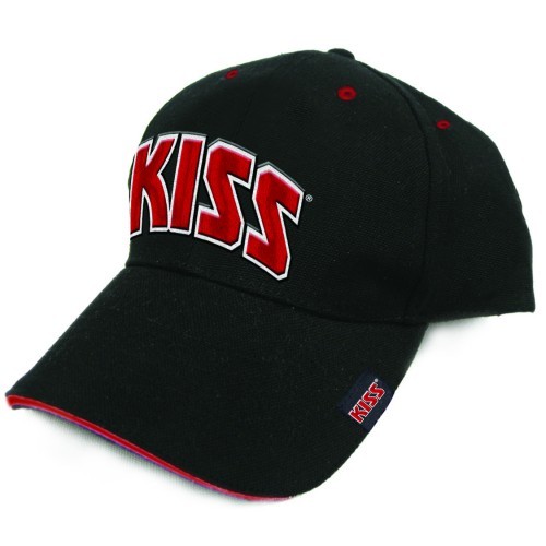 Čepice Kiss - Red On White Logo