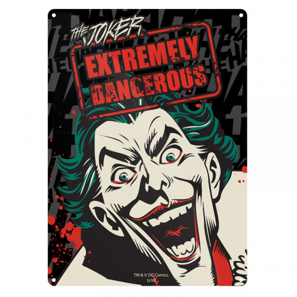 Metallschild Batman - Joker