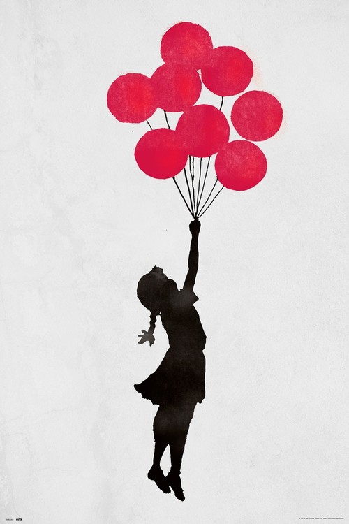 Art Print Banksy - Floating Girl