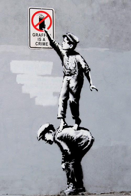 Stampa d'arte Banksy - Grafitti Is A Crime