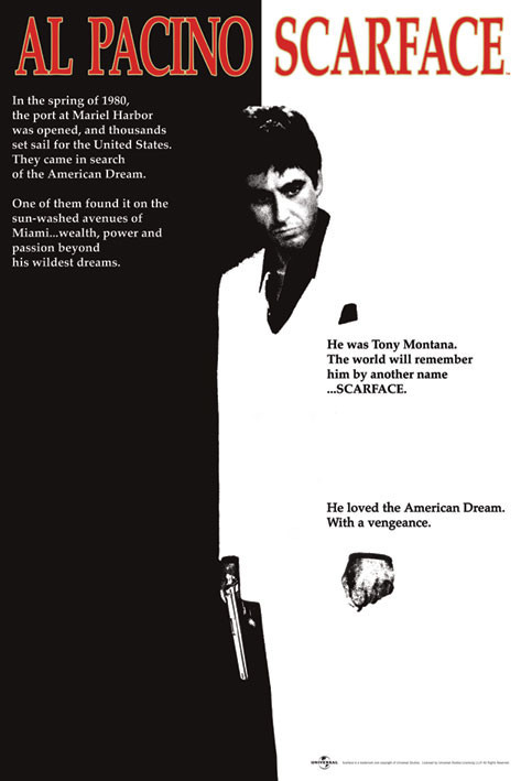 Plakát, Obraz - Scarface - movie, (61 x 91.5 cm)