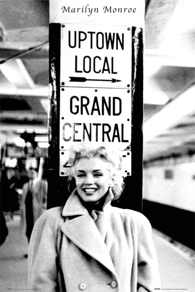 Plakát Marilyn Monroe - grand central | Obraz na zeď | 3+1 zdarma