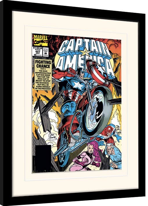 Poster incorniciato Marvel Comics - Captain America Fighting Chance
