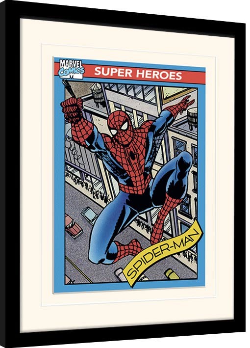 Oprawiony plakat Marvel Comics - Spider-Man Trading Card