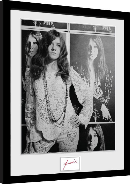 Gerahmte Poster Janis Joplin - Wolman BW