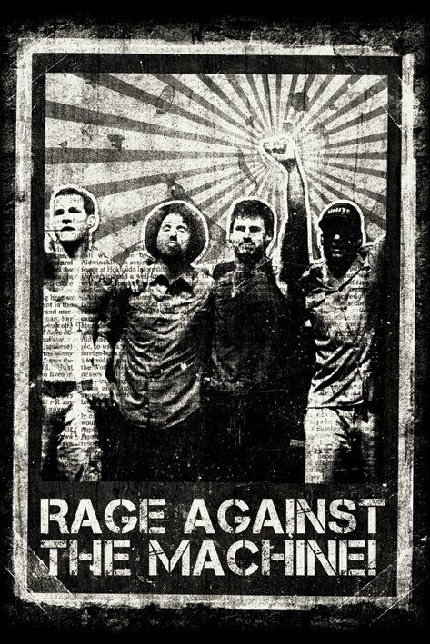 RAGE AGAINST THE MACHINE ポスター Plakat, Obraz Rage against the machinE - distresse | Plakaty