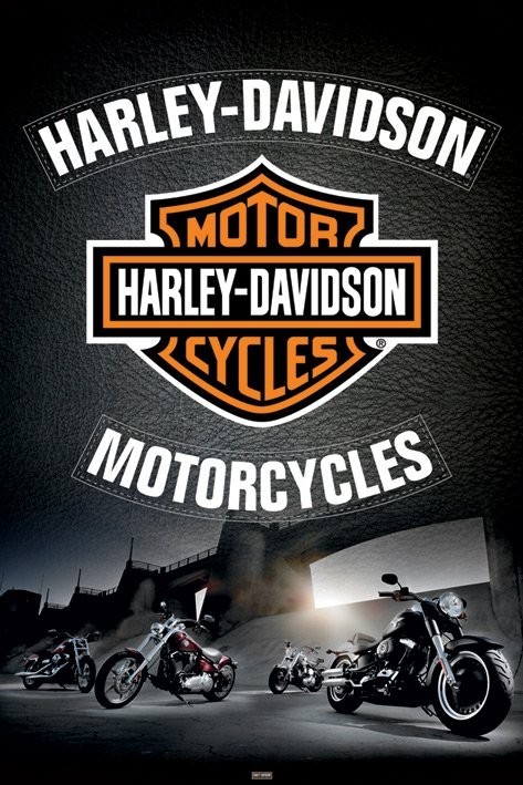 Poster Harley Davidson - leather
