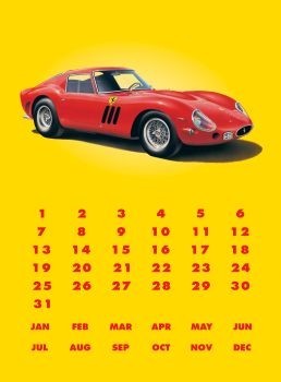 Metallschild FERRARI GTO