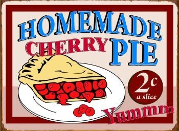 Metallschild HOMEMADE CHERRY PIE
