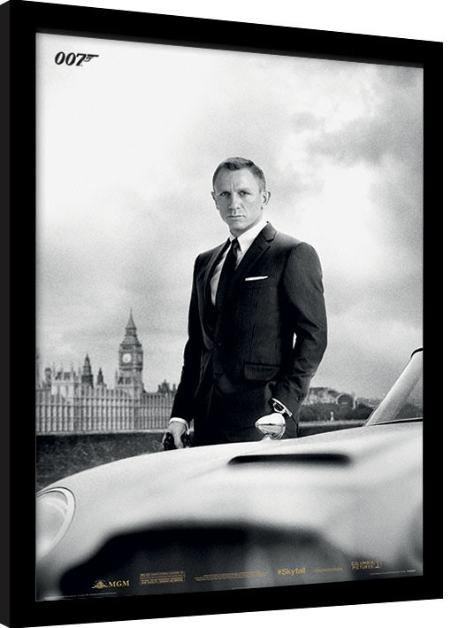 Oprawiony plakat James Bond (Skyfall) - Bond & DB5