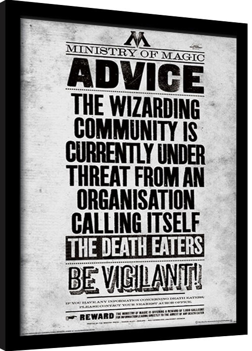 Oprawiony plakat Harry Potter - Be Vigilant