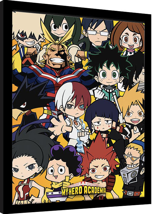 Poster incorniciato My Hero Academia - Chibi Characters