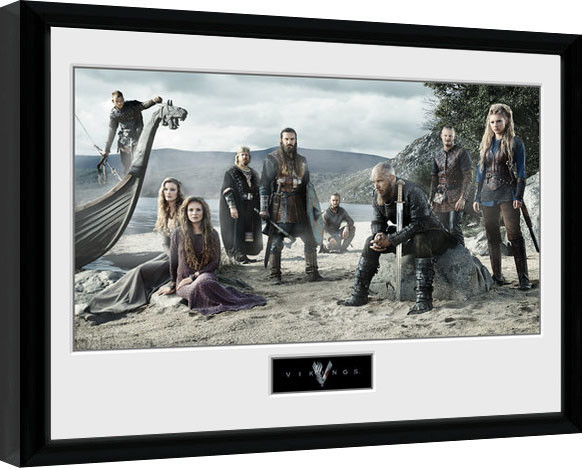 Ingelijste poster Vikings - Beach