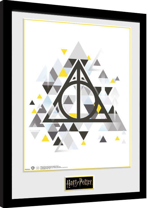 Gerahmte Poster Harry Potter - Deathly Pixels