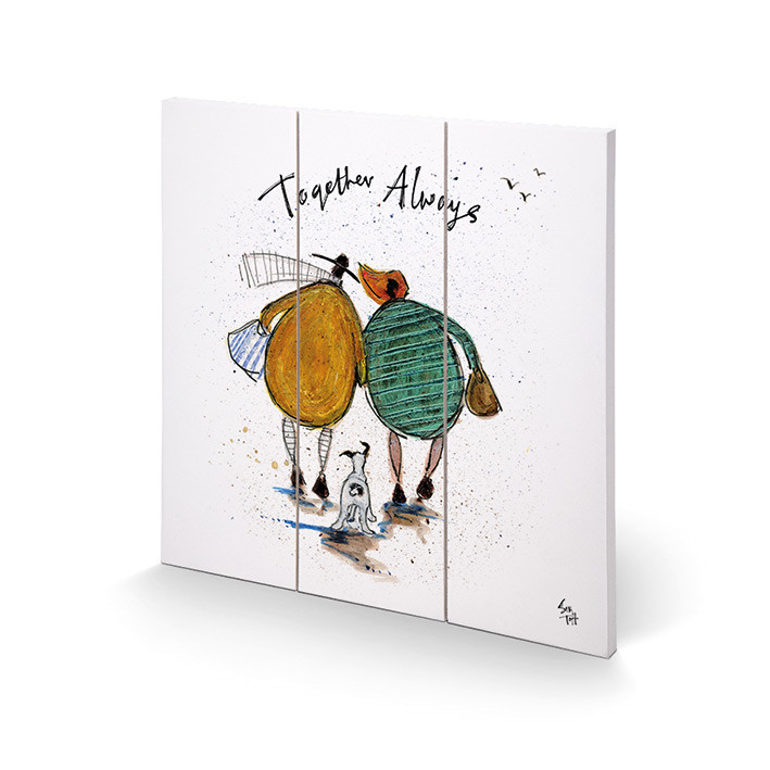 Levně Dřevěný obraz Sam Toft - Together Always, 30 × 30 cm