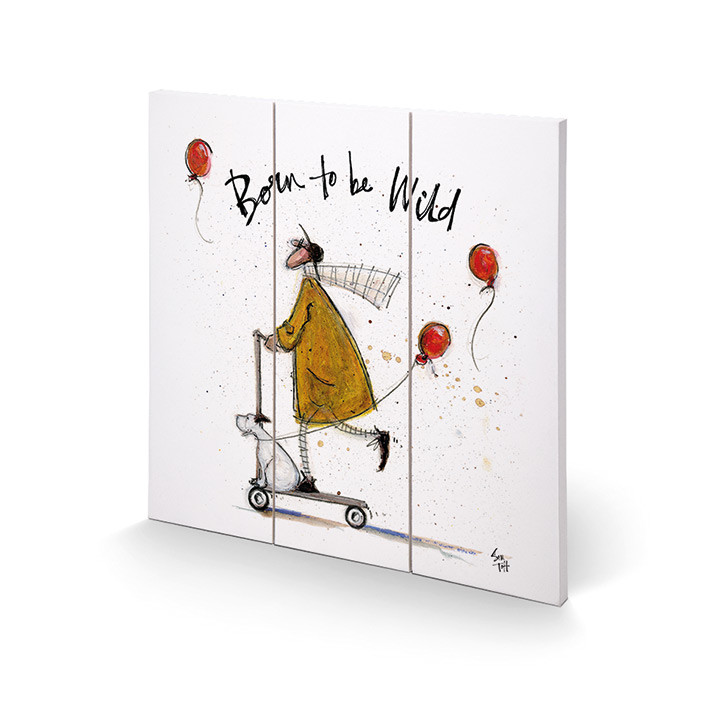 Levně Dřevěný obraz Sam Toft - Born to be Wild, 30 × 30 cm