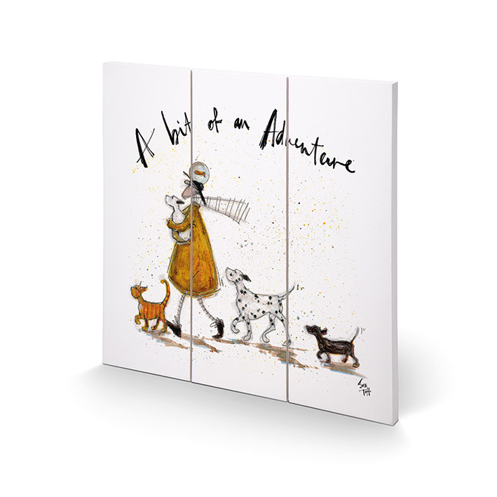 Levně Dřevěný obraz Sam Toft - A Bit of an Adventure, 30 × 30 cm