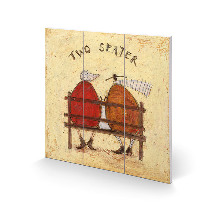 Levně Dřevěný obraz Sam Toft - Two Seater, 30 × 30 cm