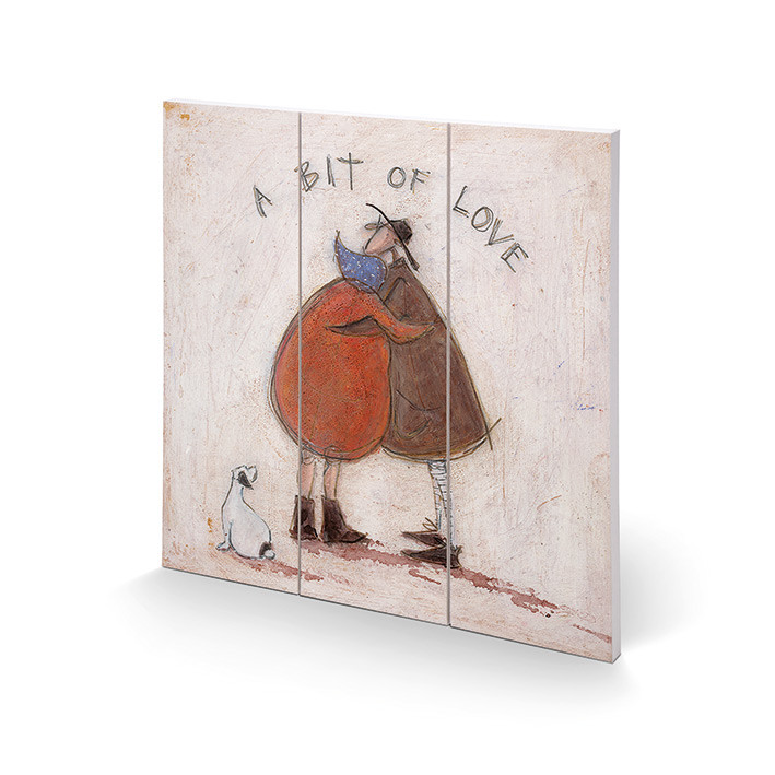 Dřevěný obraz Sam Toft - A Bit of Love, 30x30 cm