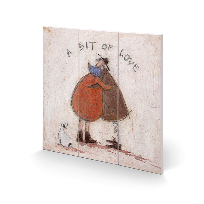 Levně Dřevěný obraz Sam Toft - A Bit of Love, 30 × 30 cm
