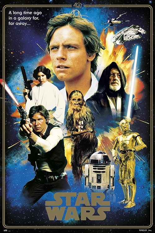 Poster Star Wars - 40. Jubiläum