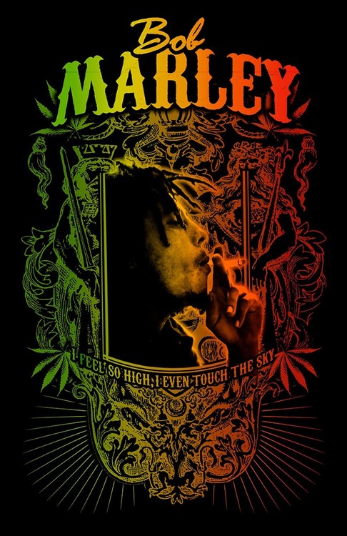 Textilposter Bob Marley - Touch The Sky
