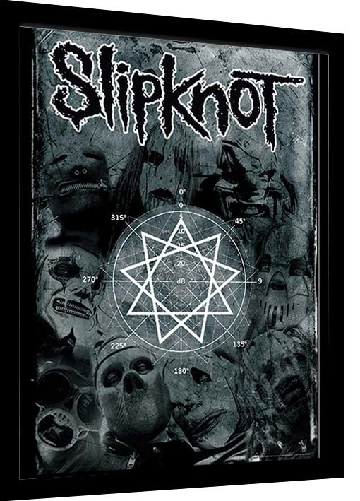 Rámovaný plakát Slipknot - Pentagram