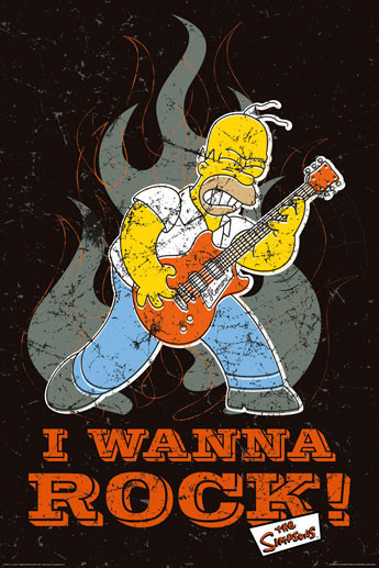 Poster SIMPSONS - wanna rock