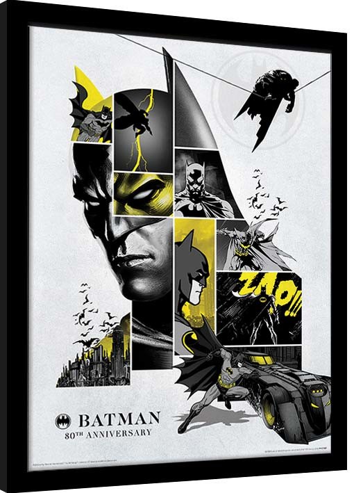 Ingelijste poster Batman - 80th Anniversary
