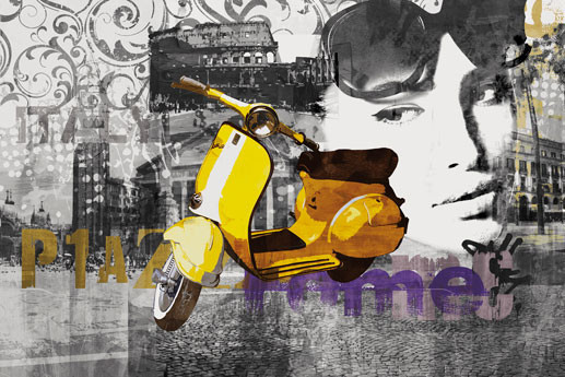 Plakát Scooter - roma,italy