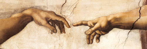 Poster Michelangelo Buonarroti - creation hands