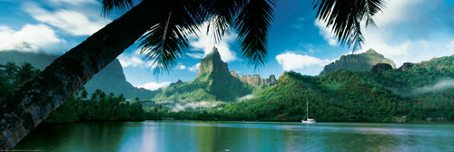 Poster Tahiti - opunohu bay