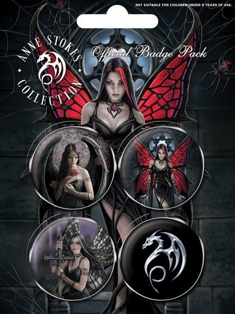 Set de badges ANNE STOKES - gothic