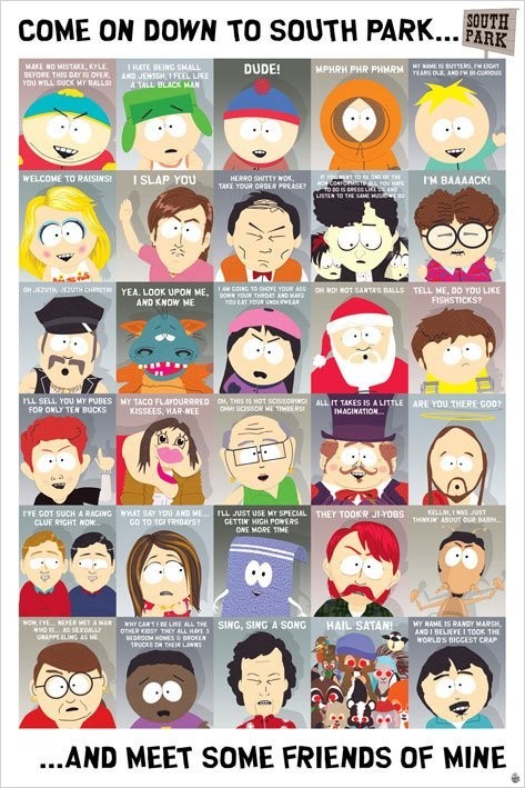 Poster South Park - quotes 2