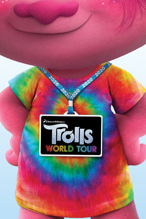 Plakát, Obraz - Trollové: Světové turné - Backstage Pass, 61x91.5 cm