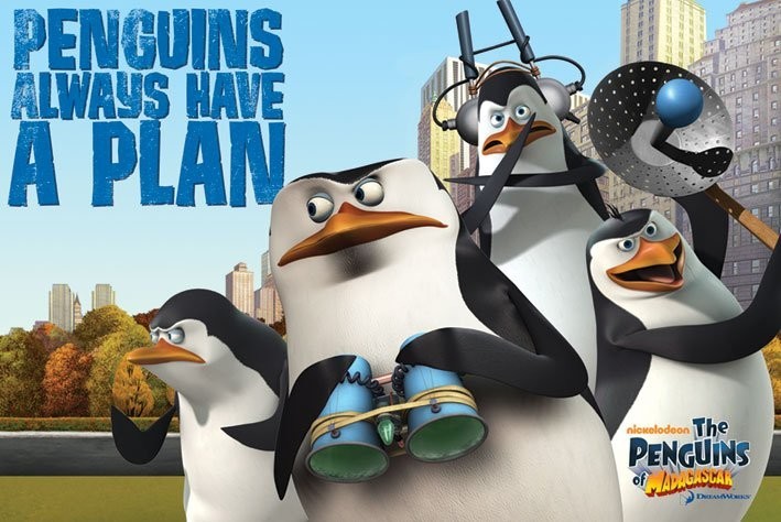 Poster Madagascar - penguins