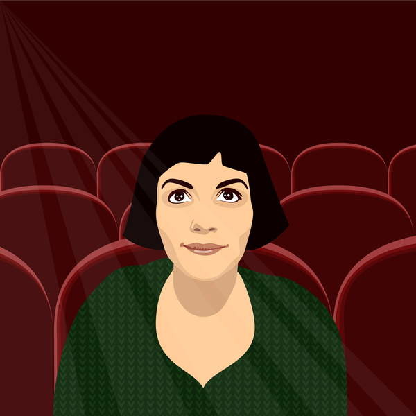 Levně Plakát, Obraz - Amelie at the Flix, Huntley, Claire, 40 × 40 cm