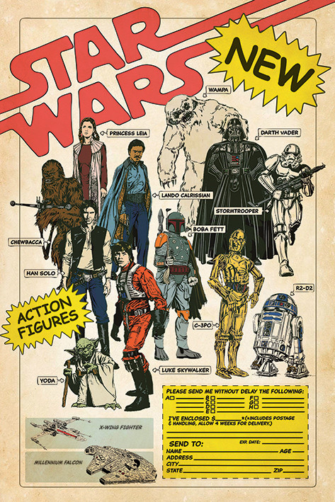 Plakát, Obraz - Star Wars - Action Figures, 61x91.5 cm